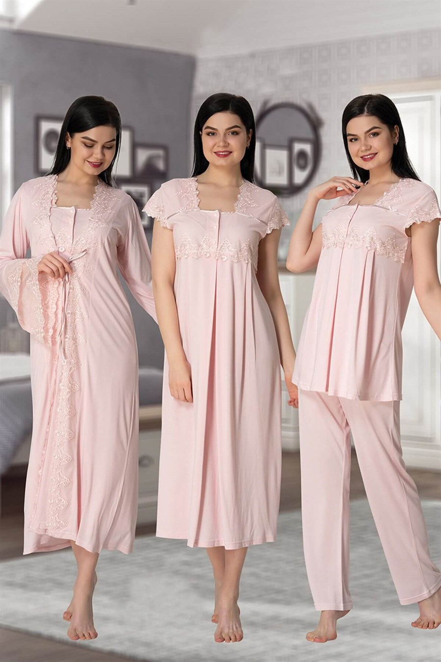 Effortt 5015 Pembe Hamile Lohusa Set