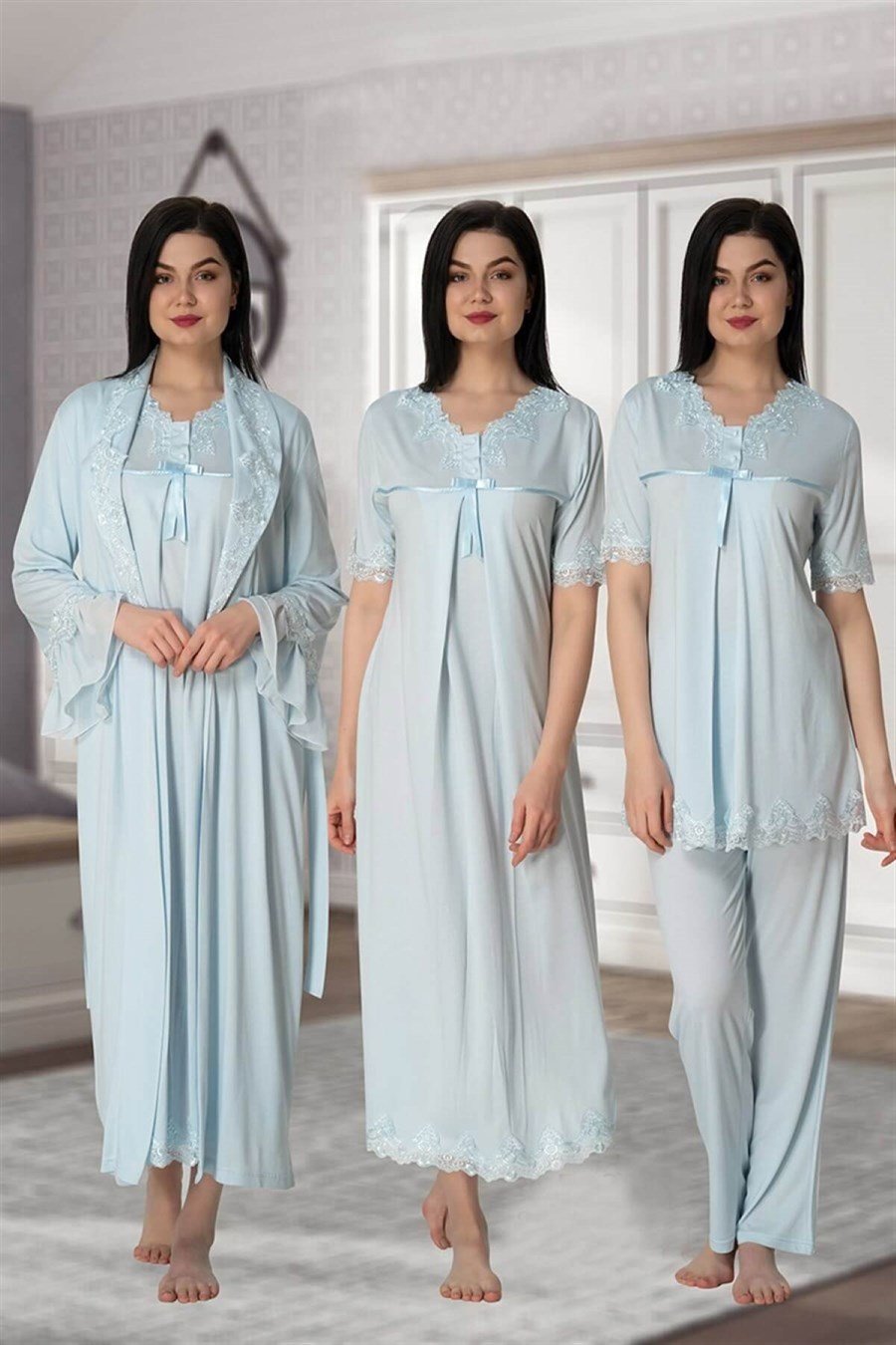 Effortt 5036 Mavi Hamile Lohusa Set