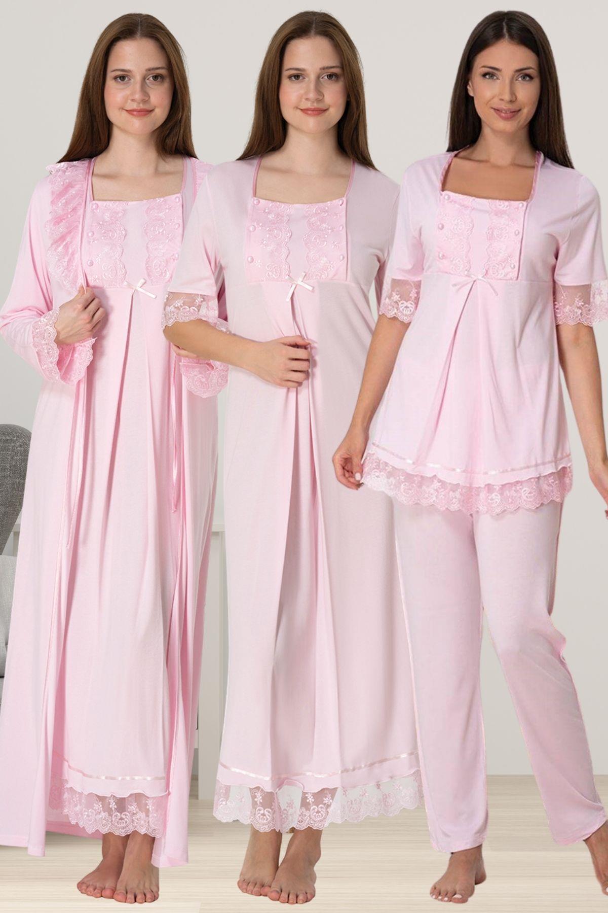 Effortt 6036 Pembe Hamile Lohusa Set