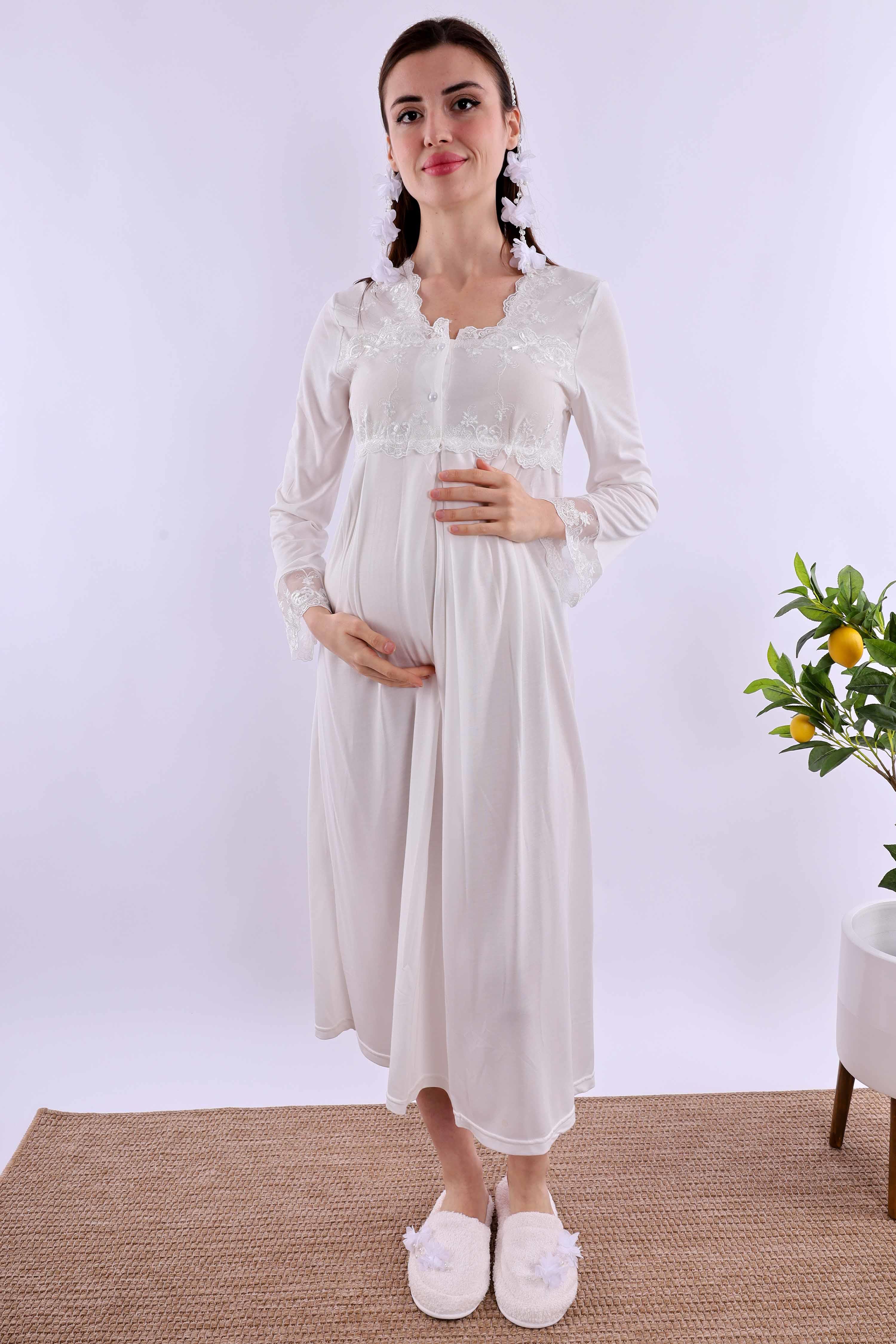 Effortt Ekru Hamile Lohusa Gecelik BYL224042