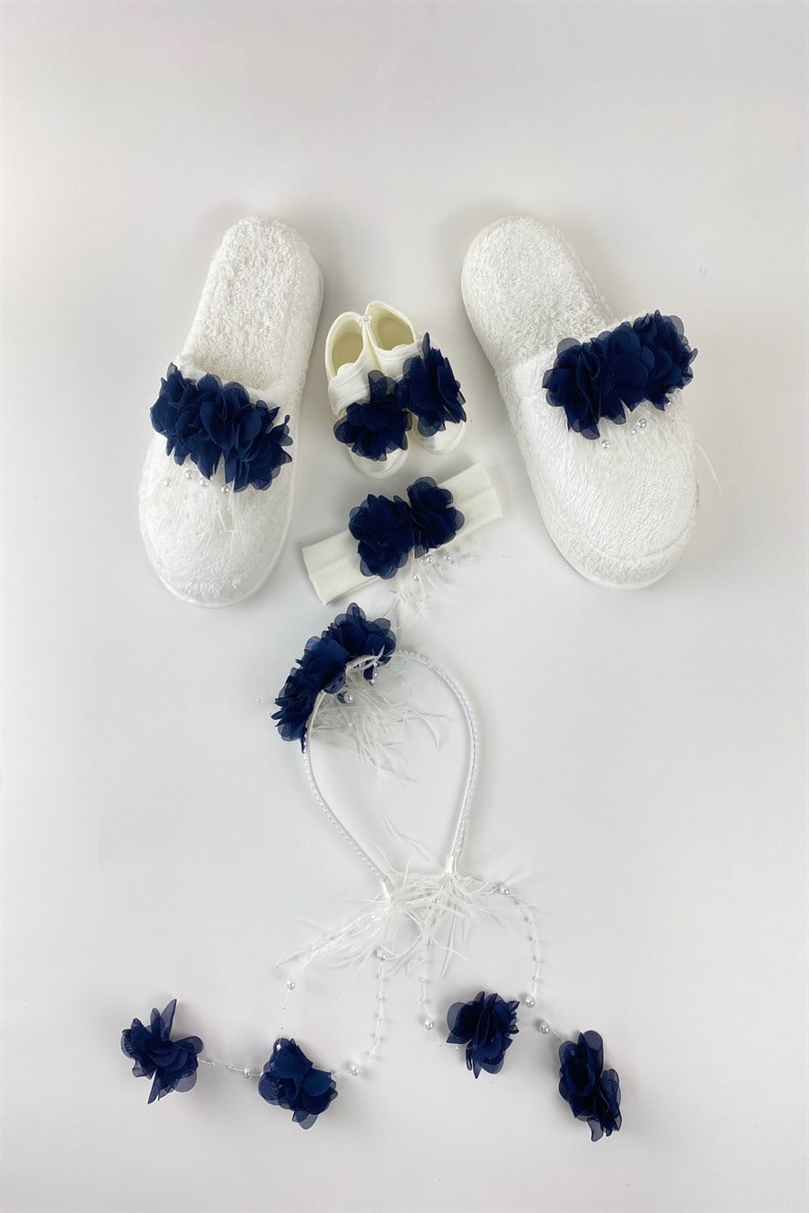 Effortt Lacivert Anne Bebe Terlik Seti