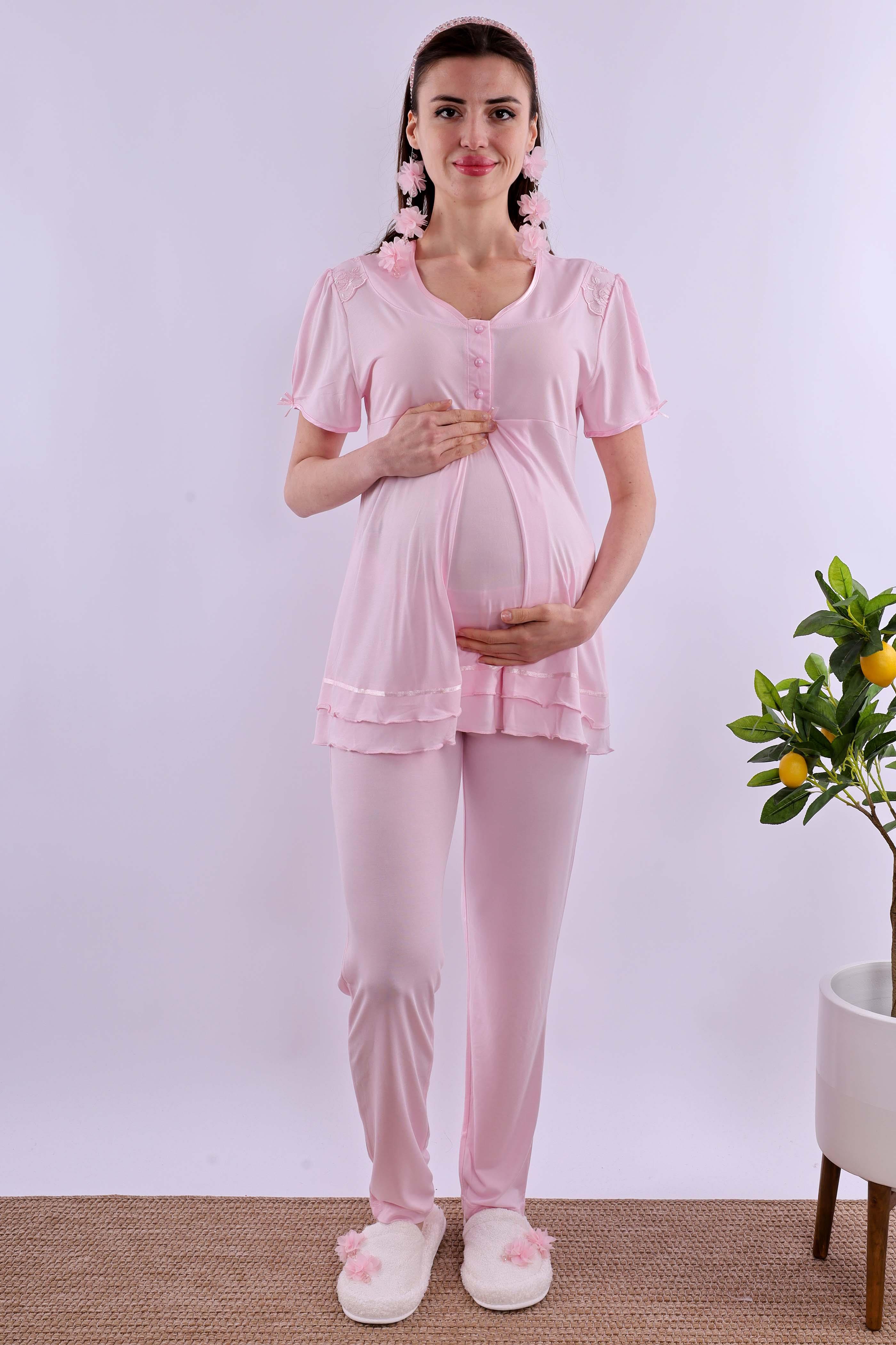 Effortt Pembe Hamile Lohusa Pijama Takımı BYL280222