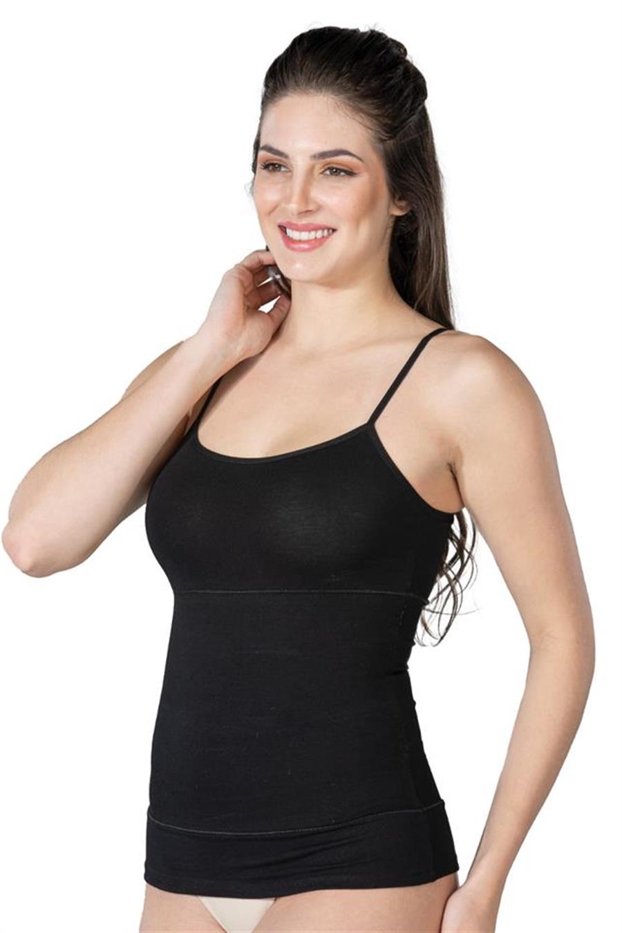 Emay 1401 Siyah Modal Cotton Kadın Atlet Korse