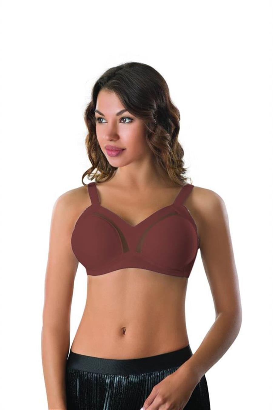 Emay 168 Bordo Kaplı Minimizer Sütyen