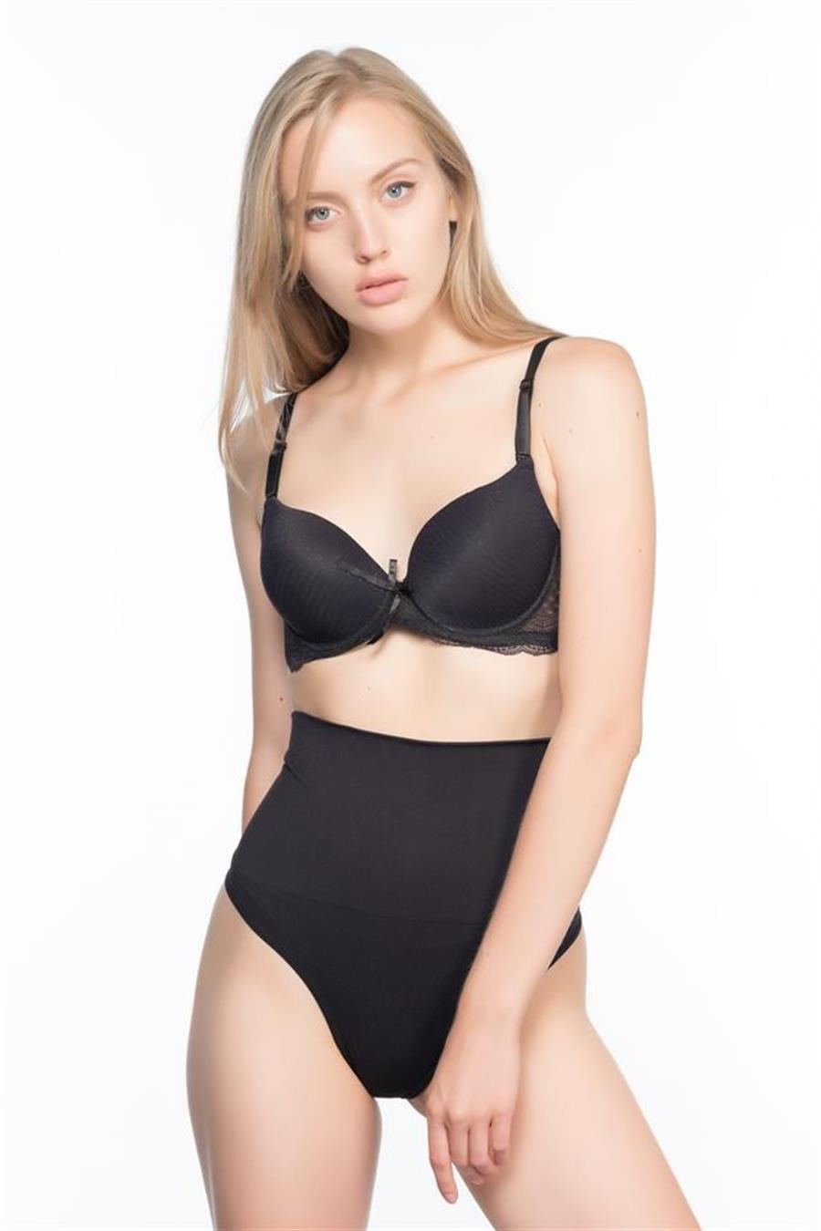 Emay 2020 Siyah Double String Korse