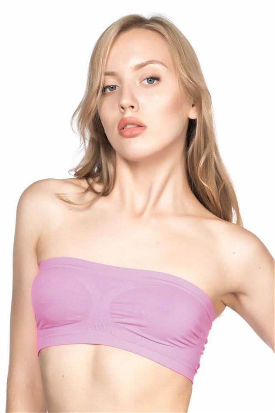 Emay 4002 Fuşya Soft Straplez Büstiyer
