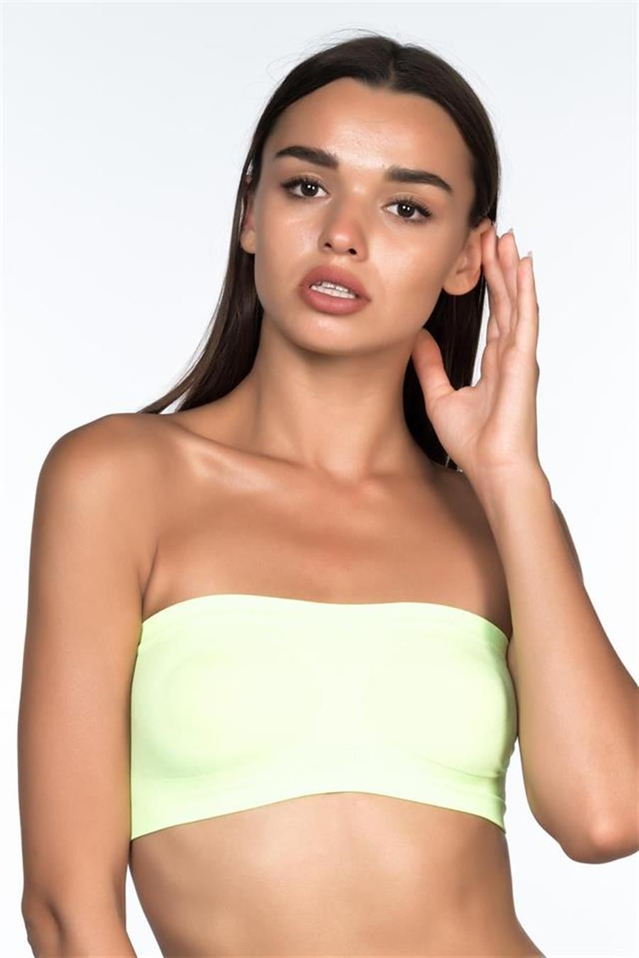 Emay 4002 Yeşil Soft Straplez Büstiyer