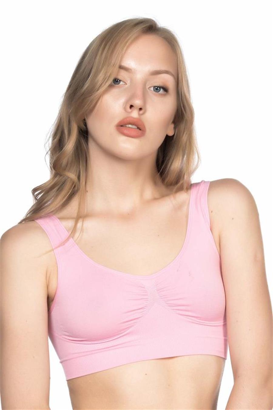 Emay 4005 Pembe Soft Kalın Askı Büstiyer