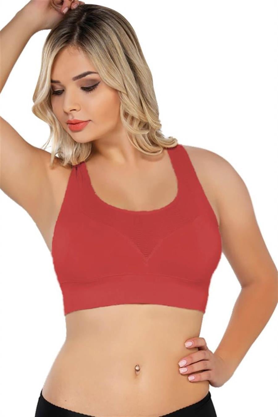 Emay 4027 Coral Seamless Tül Pedli Toparlayıcı Sütyen