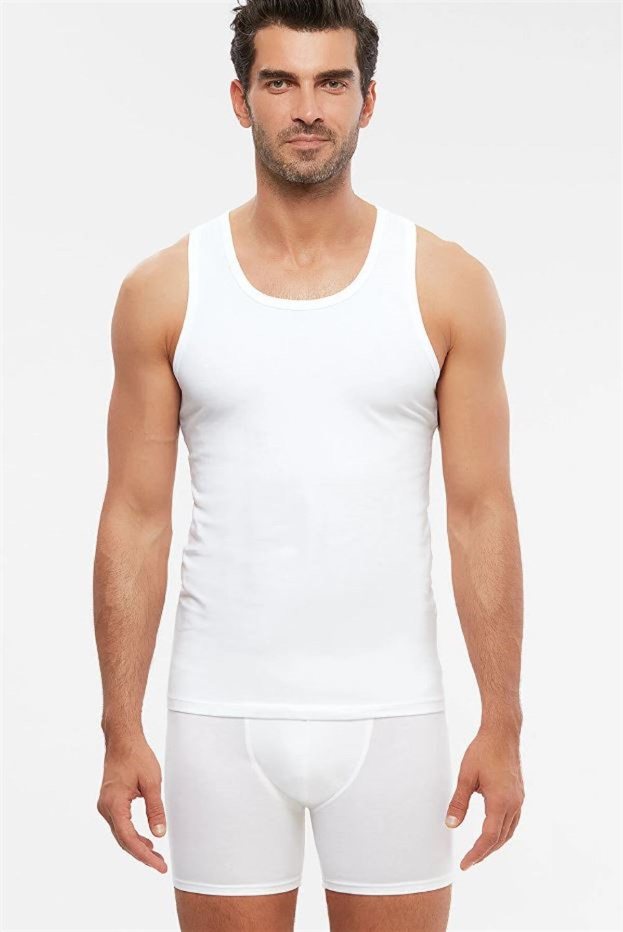 Kom Aytron 2'li Beyaz Basic Erkek Atlet