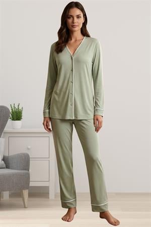 Effortt 5072 Yeşil Hamile Lohusa Pijama Takımı