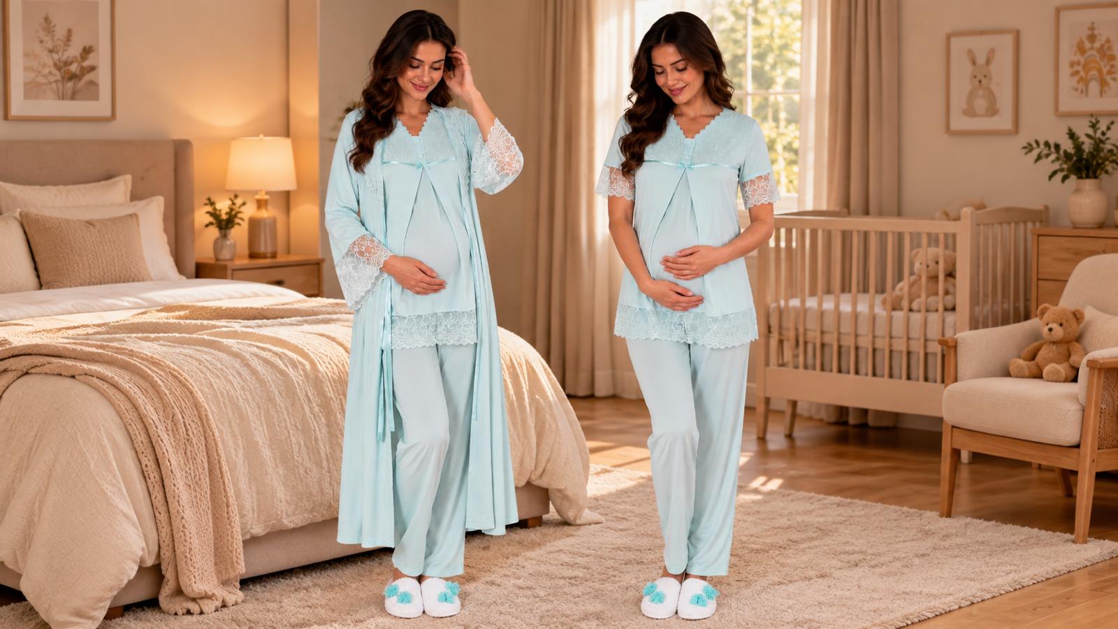 Sabahlıklı Hamile Pijama Takımları