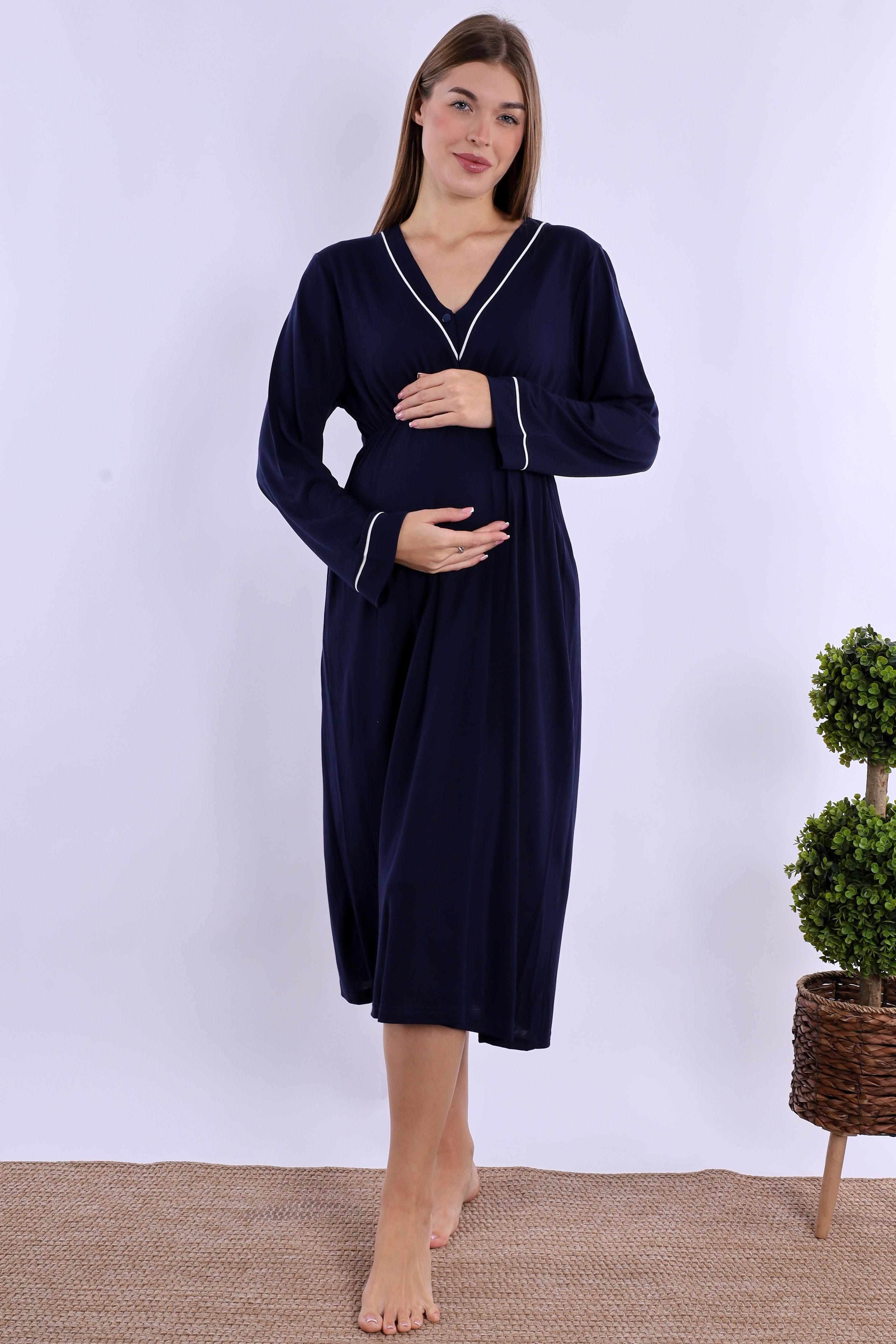 240532 Lacivert Hamile Lohusa Gecelik