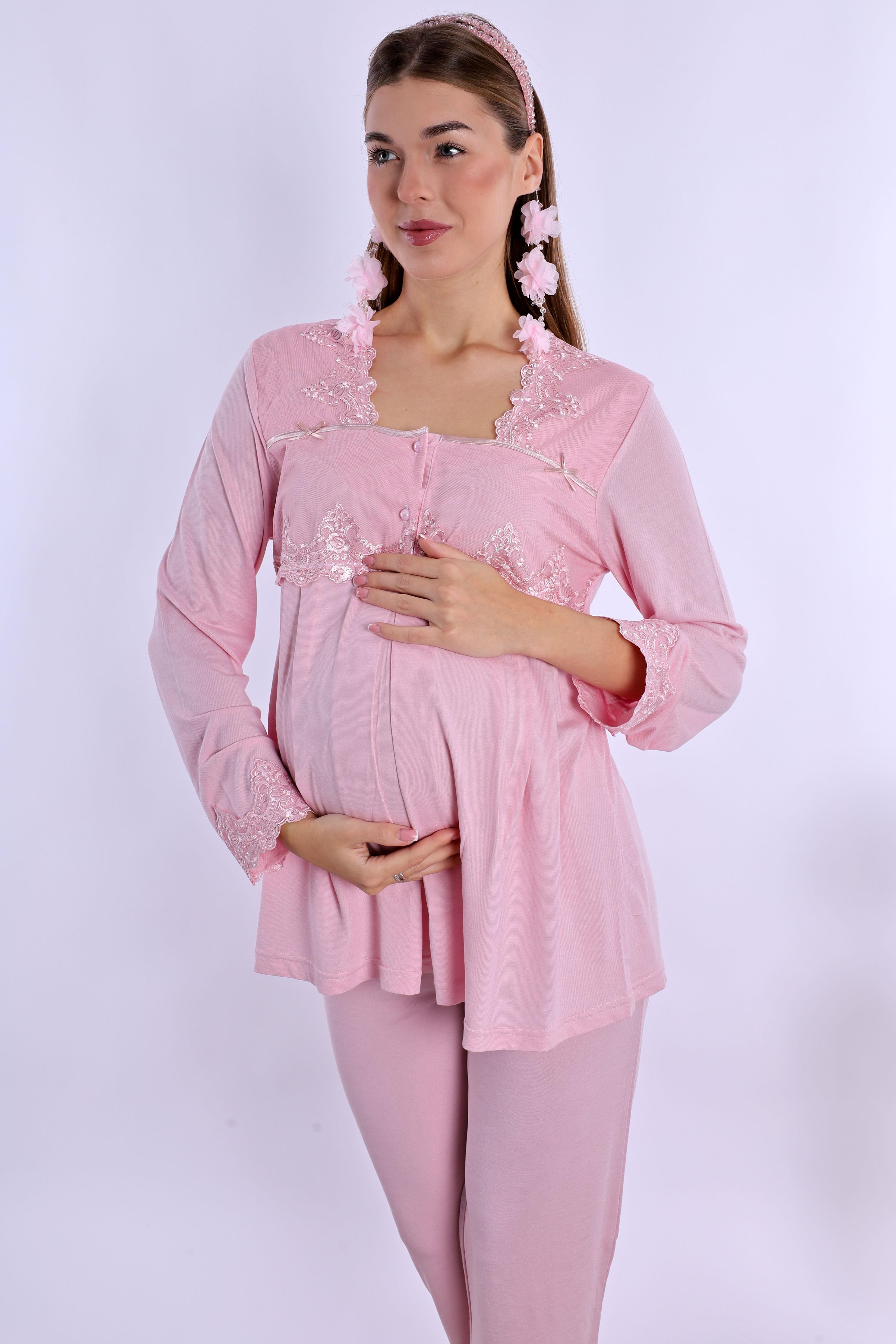 270122 Pembe Hamile Lohusa Pijama Takımı
