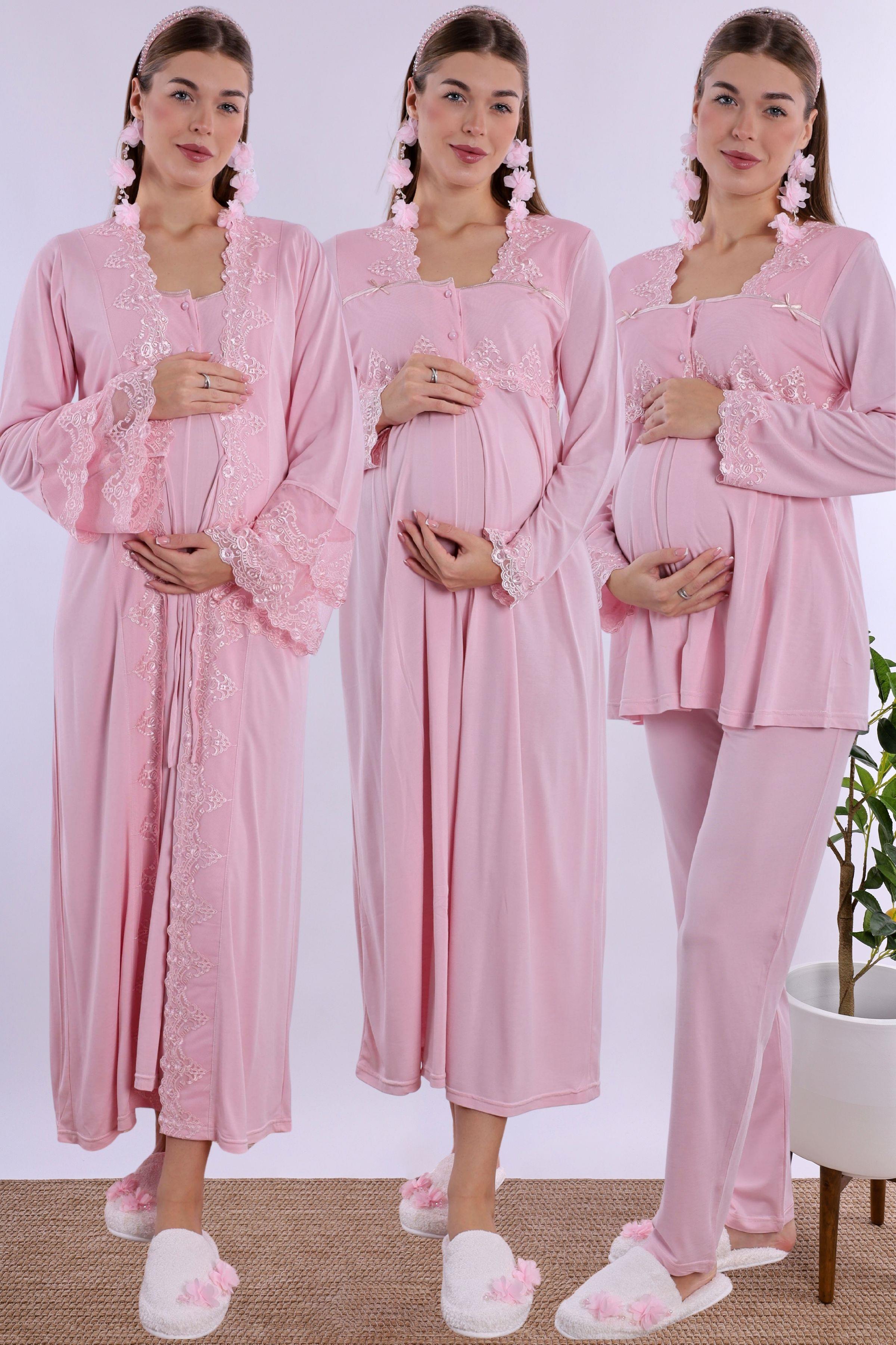 270162 Pembe Hamile Lohusa Set