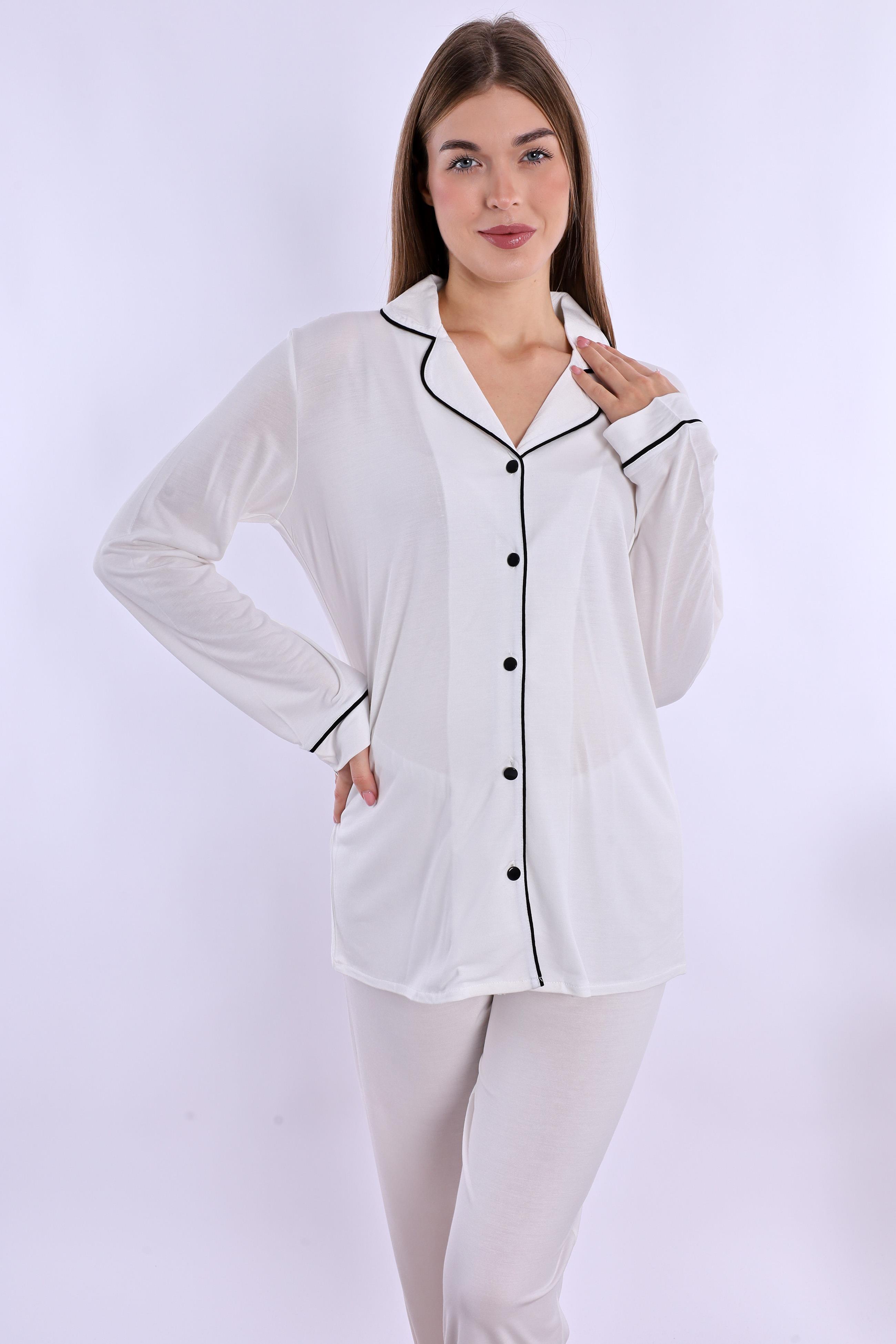 280972 Ekru Hamile Lohusa Pijama Takımı