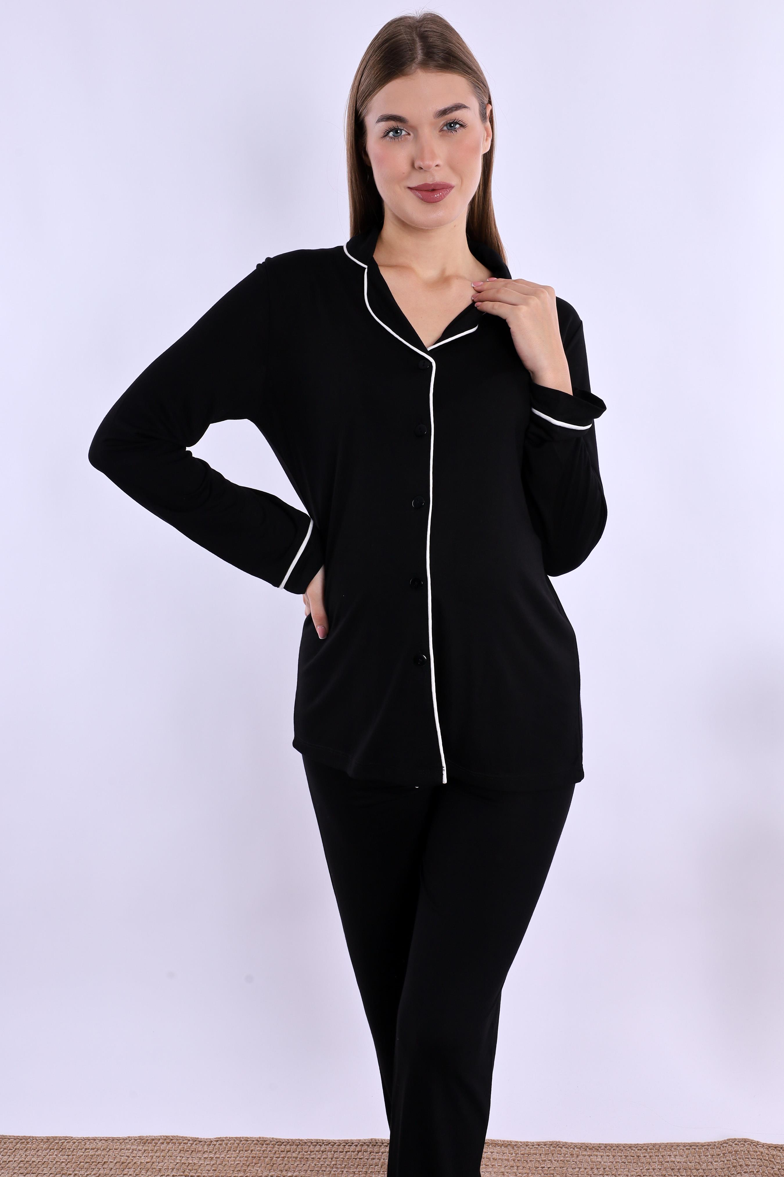 280972 Siyah Hamile Lohusa Pijama Takımı