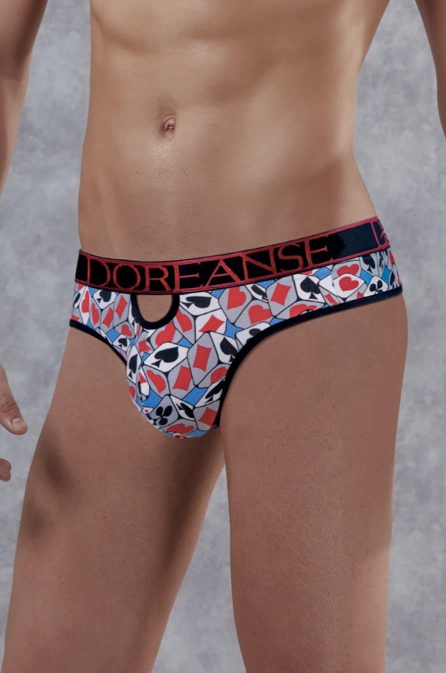 Doreanse 1028 Erkek Fantazi İskambil Zar Desenli String