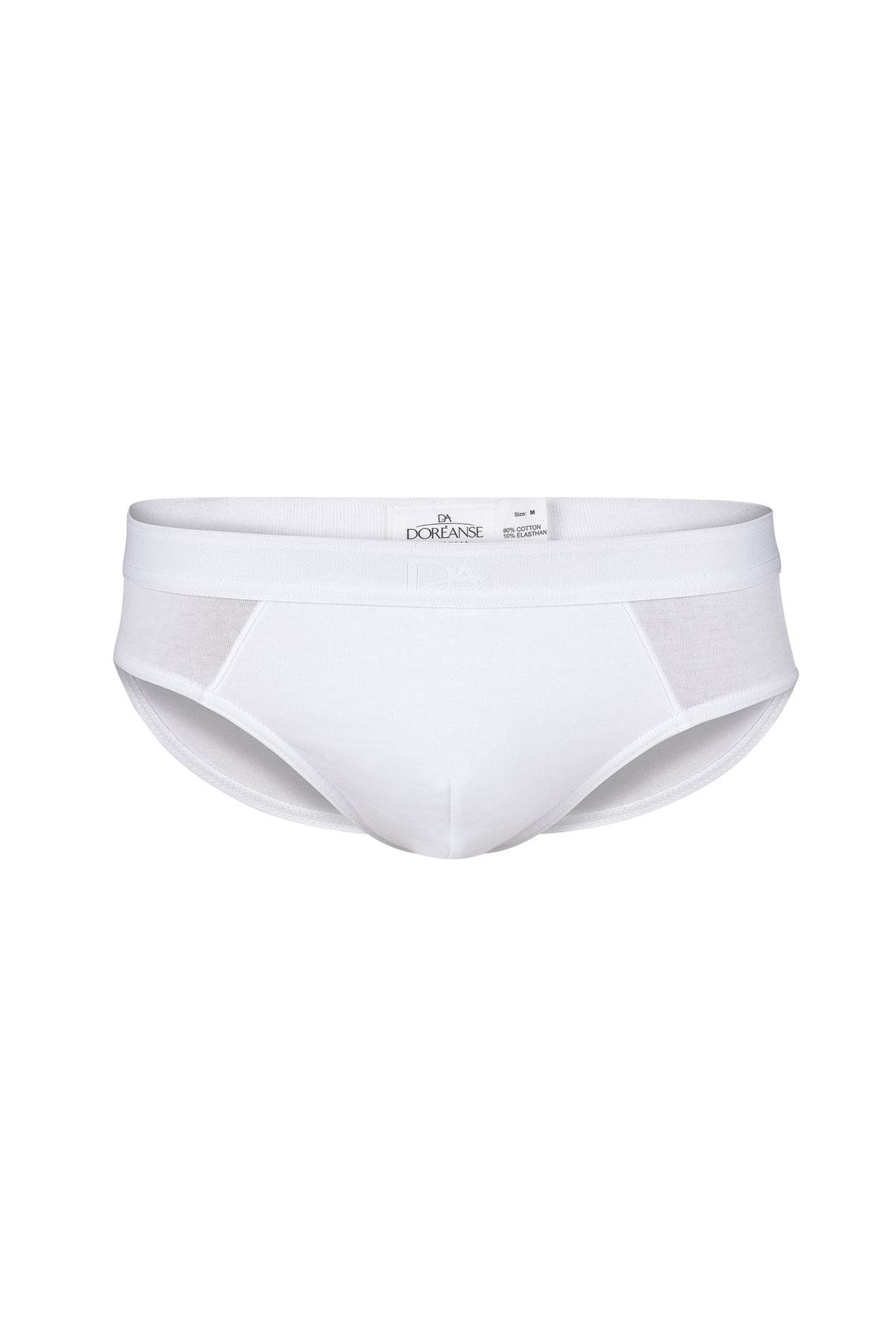 Doreanse 1327 Beyaz Erkek Pamuklu 3'lü Slip Külot