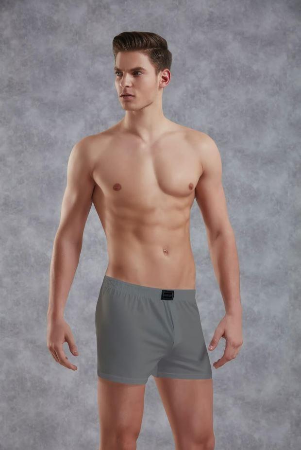 Doreanse 1511 Gri Erkek Pamuk Düğmeli Normal Paça Boxer