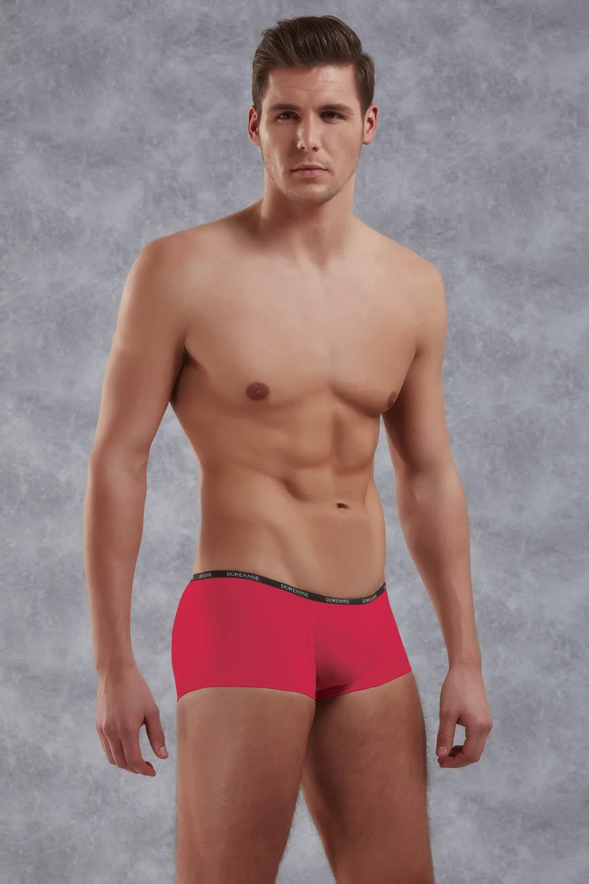Doreanse 1590 Kırmızı Erkek Polyamid Mini Paça Boxer