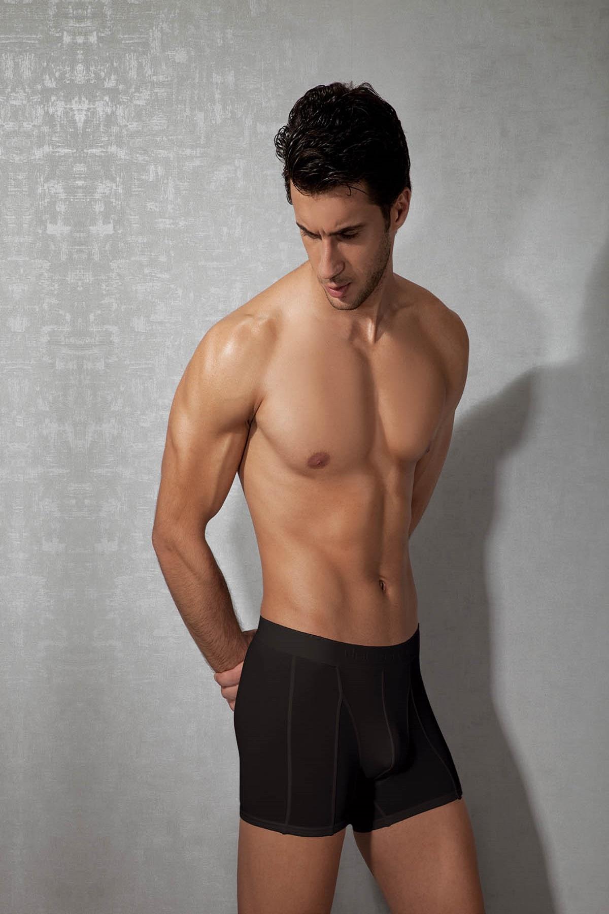 Doreanse 1755 Siyah Erkek Modal Torbalı Normal Paça Boxer