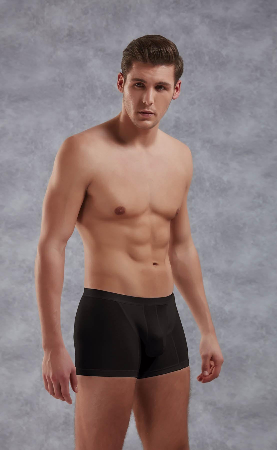 Doreanse 1770 Siyah Erkek Modal Torbalı Normal Paça Boxer