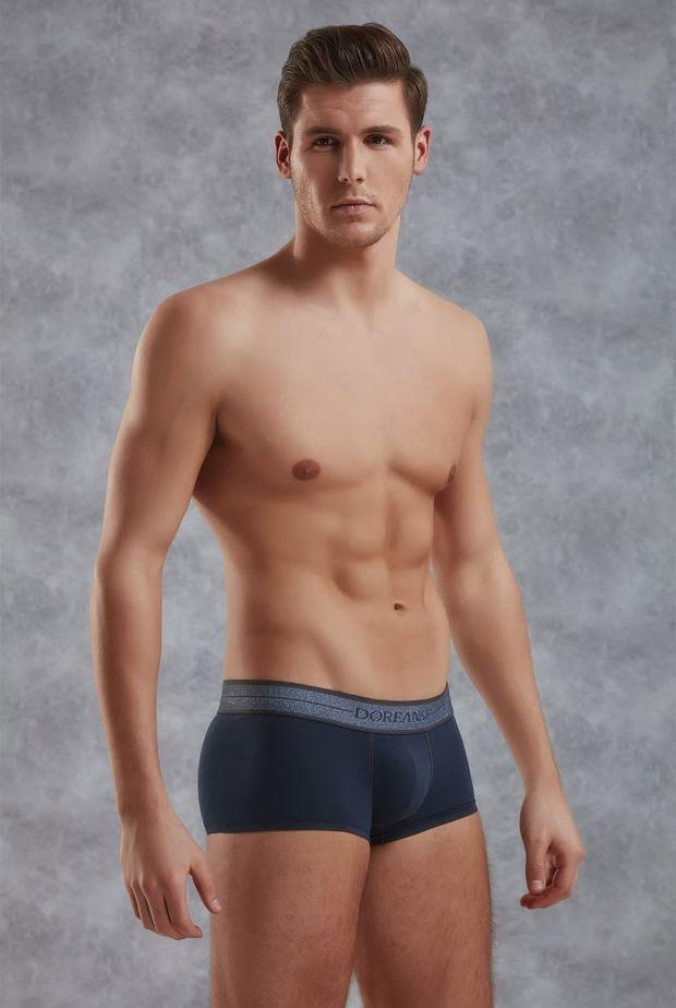 Doreanse 1774 Lacivert Erkek Modal Torbalı Mini Paça Boxer