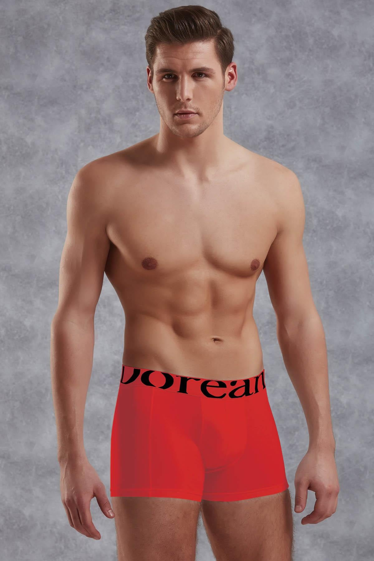 Doreanse 1777 Kırmızı Erkek Modal Torbalı Normal Paça Boxer