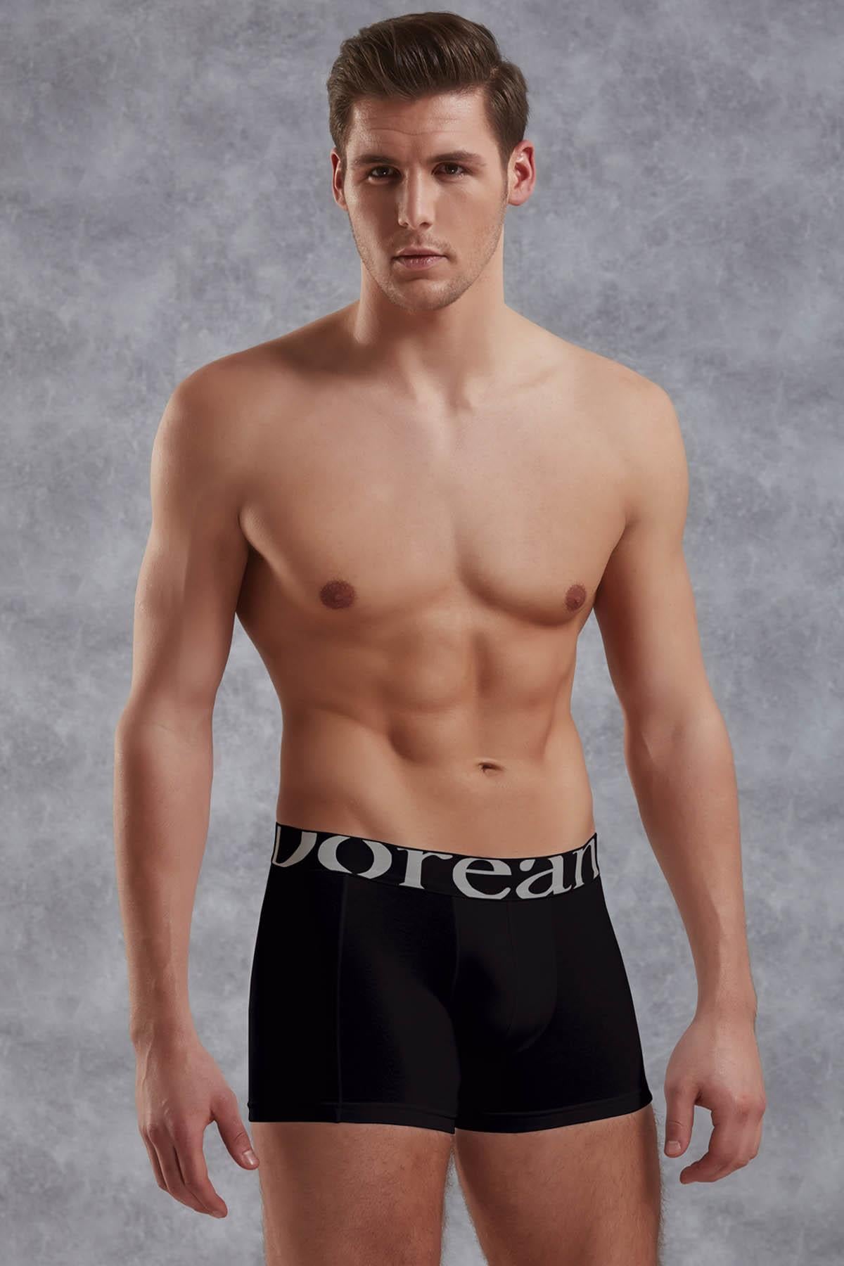 Doreanse 1777 Siyah Erkek Modal Torbalı Normal Paça Boxer