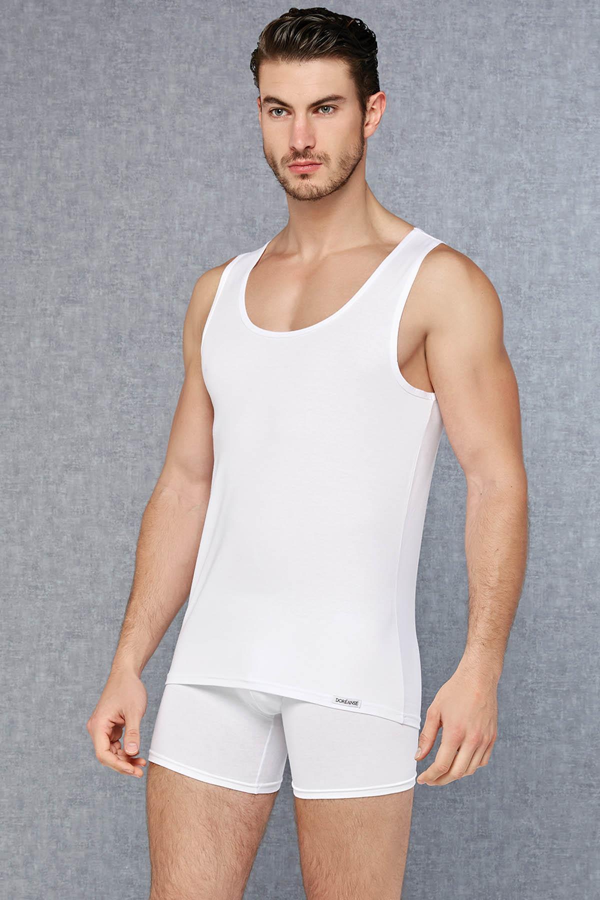 Doreanse 2011P Beyaz Erkek Büyük Beden Günlük Atlet