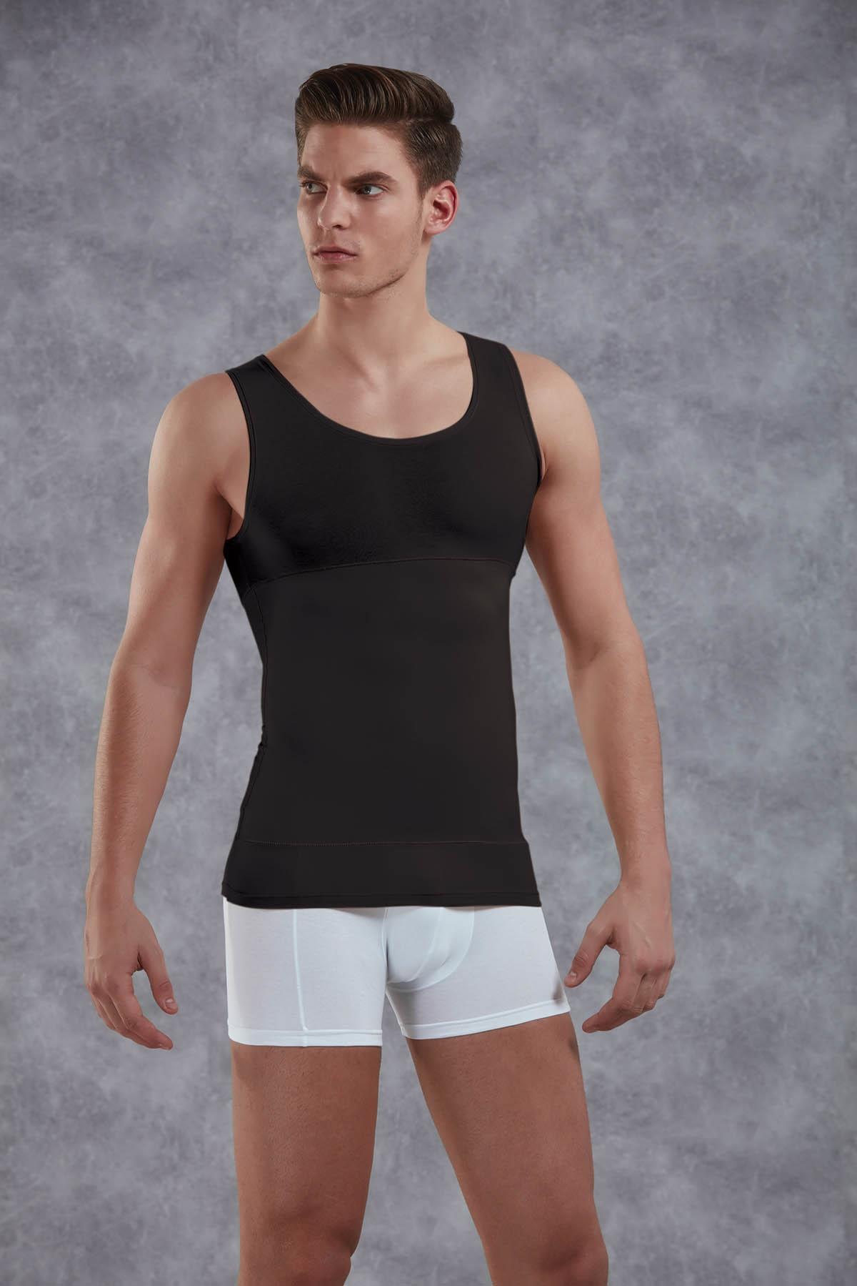 Doreanse 5950P Siyah Erkek Büyük Beden Toparlayıcı Korse Atlet