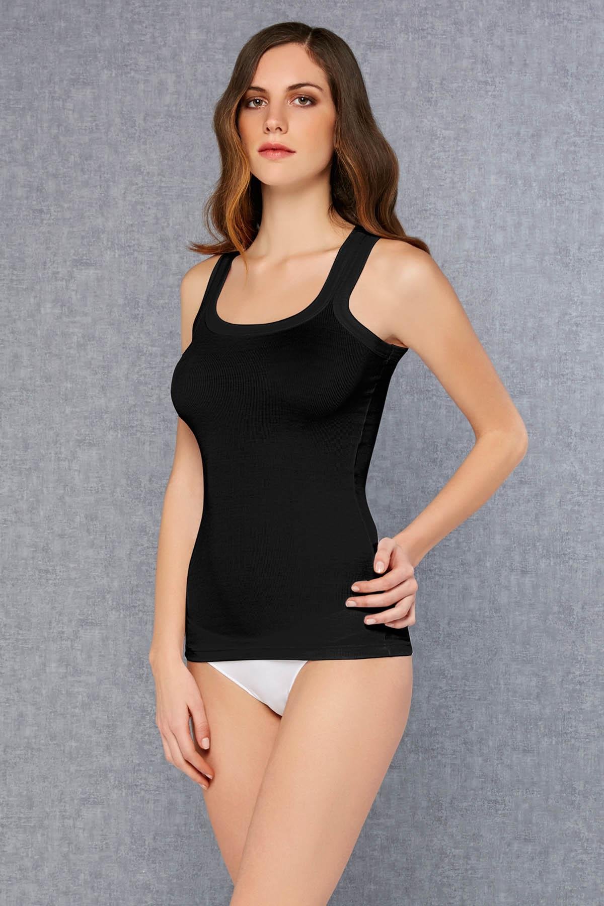 Doreanse 9311 Siyah Kadın Micro Modal Günlük Atlet