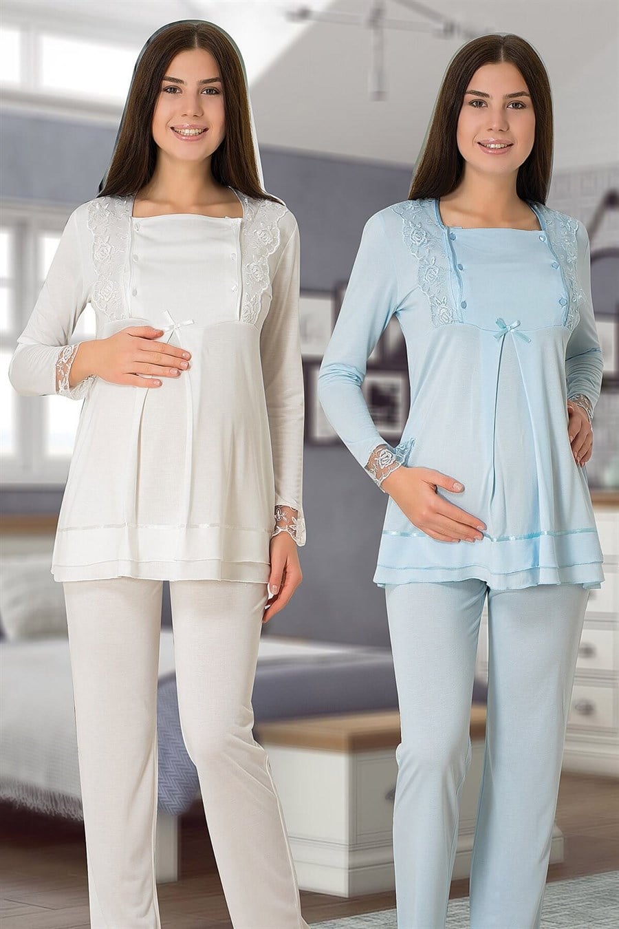 Effortt 2015 Mavi Lohusa Pijama Takımı