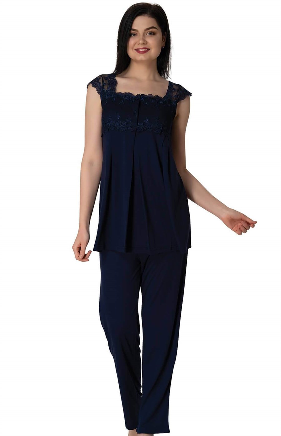 Effortt 2303 Lacivert Lohusa Pijama Takımı