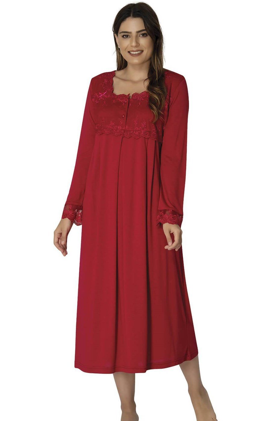 Effortt 2404 Vişne Lohusa Gecelik