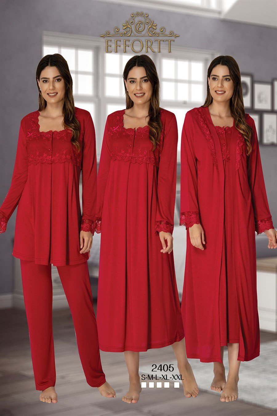 Effortt 2405 Vişne Hamile Lohusa Set