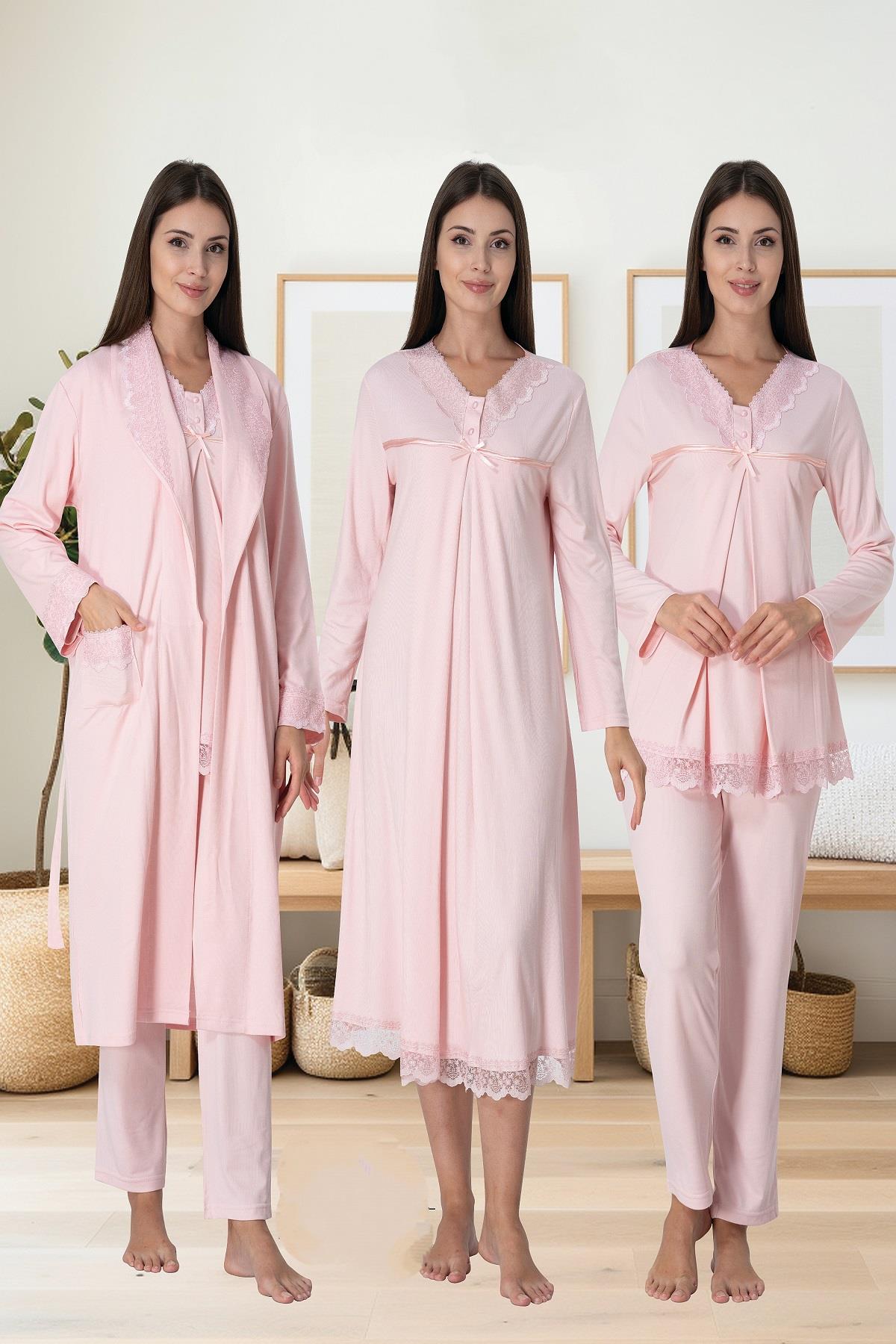 Effortt 4036 Pembe Hamile Lohusa Set