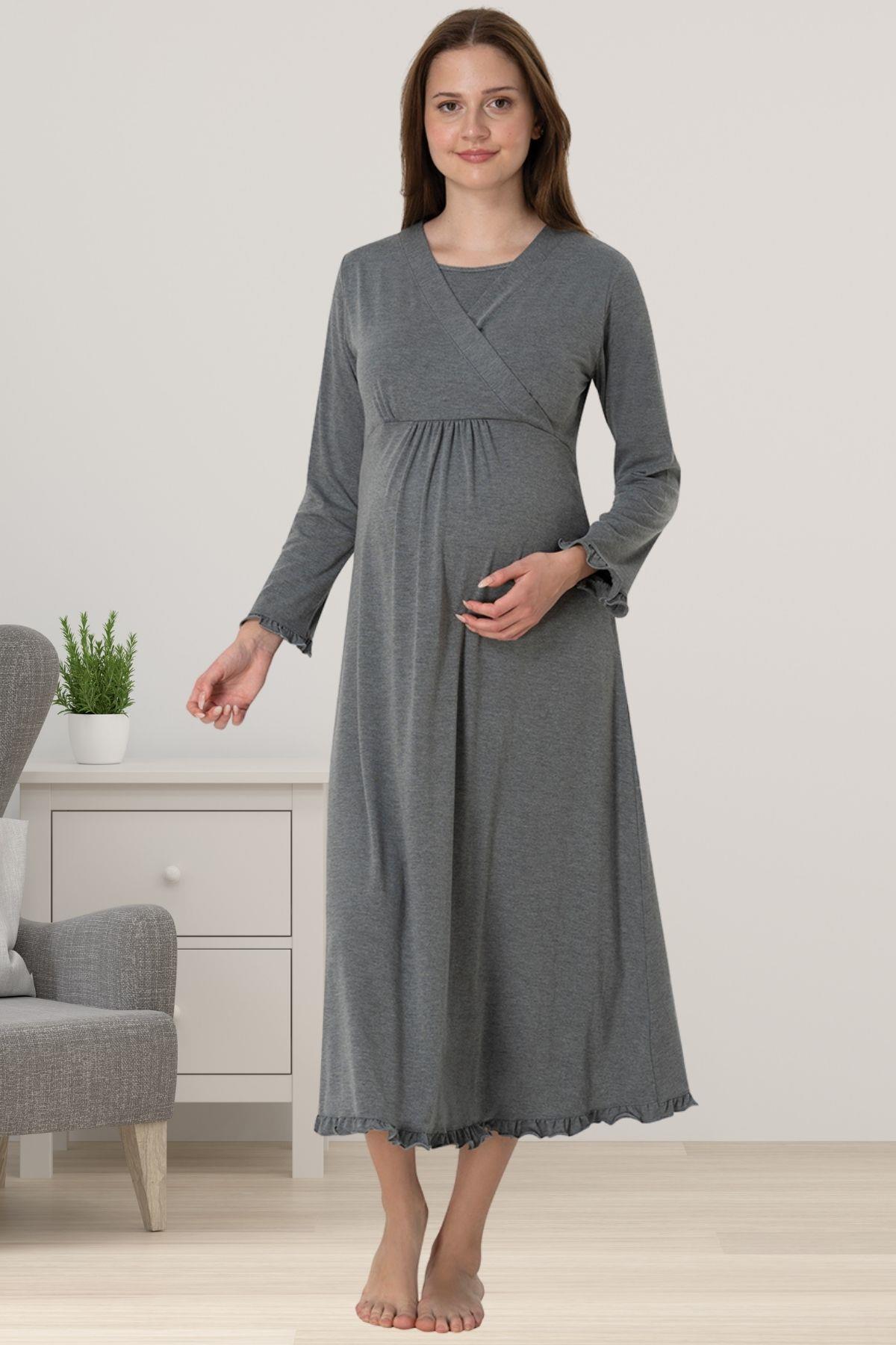 Effortt 4043 Füme Hamile Lohusa Gecelik