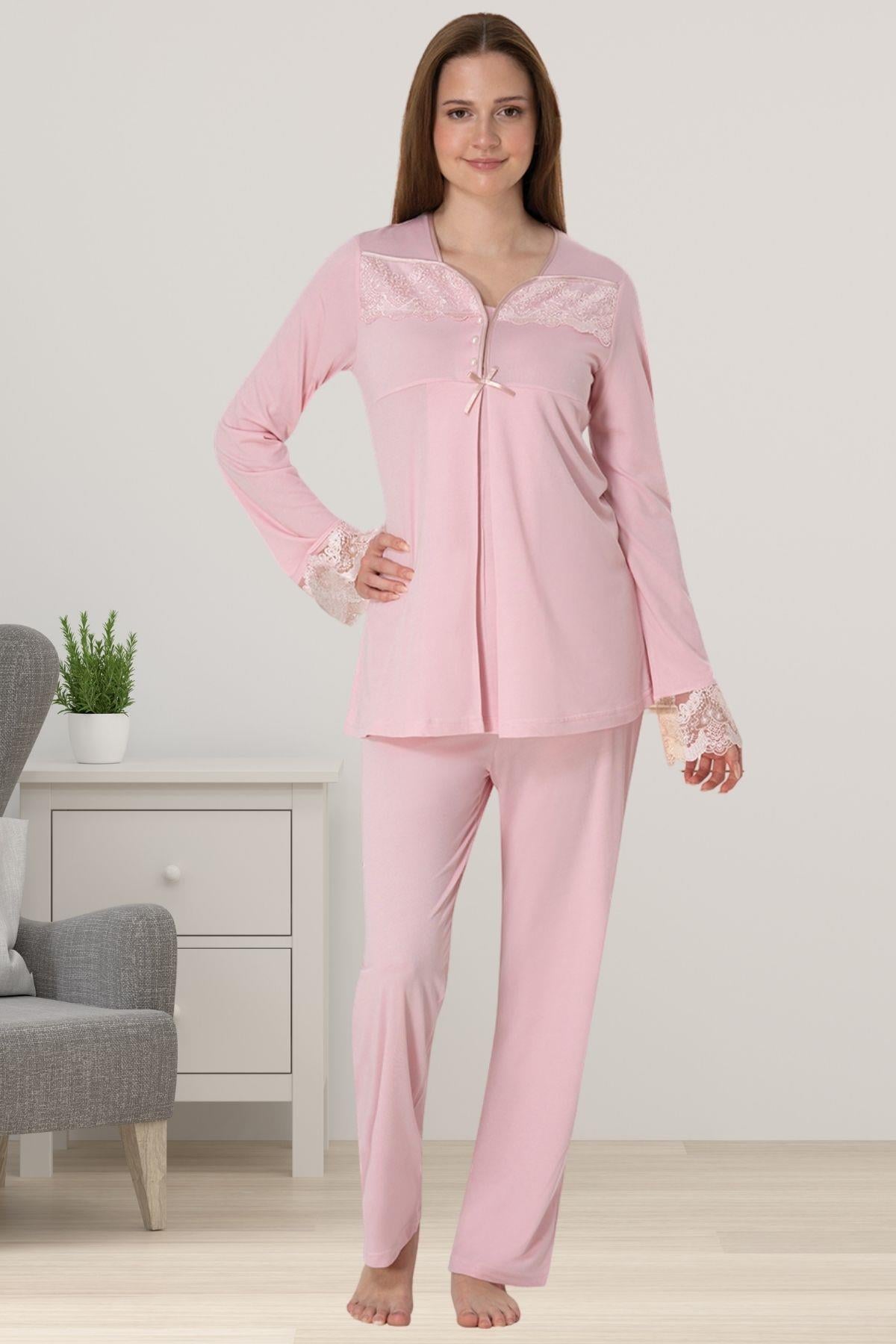 Effortt 4082 Pembe Hamile Lohusa Pijama Takımı