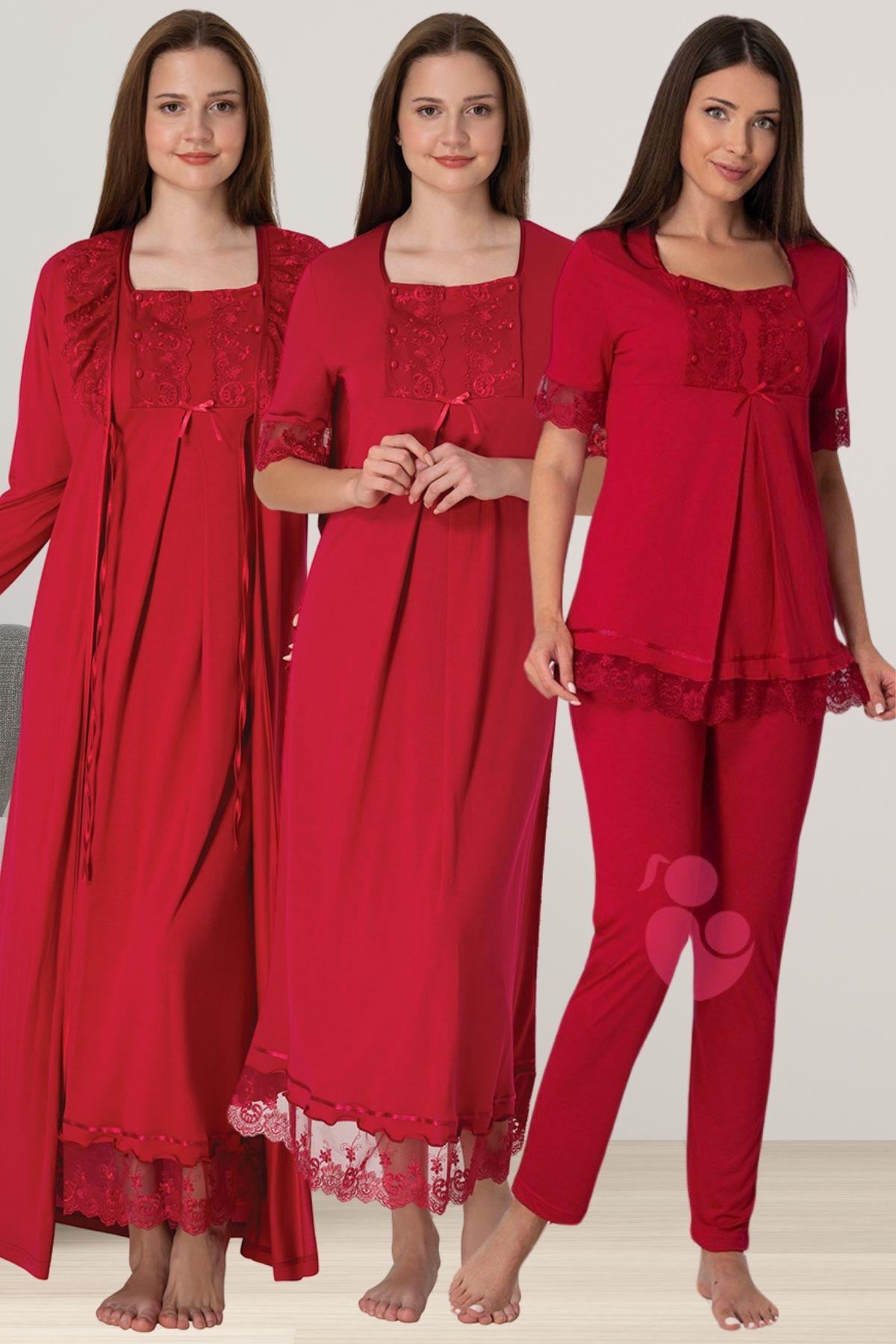 Effortt 6036 Vişne Hamile Lohusa Set