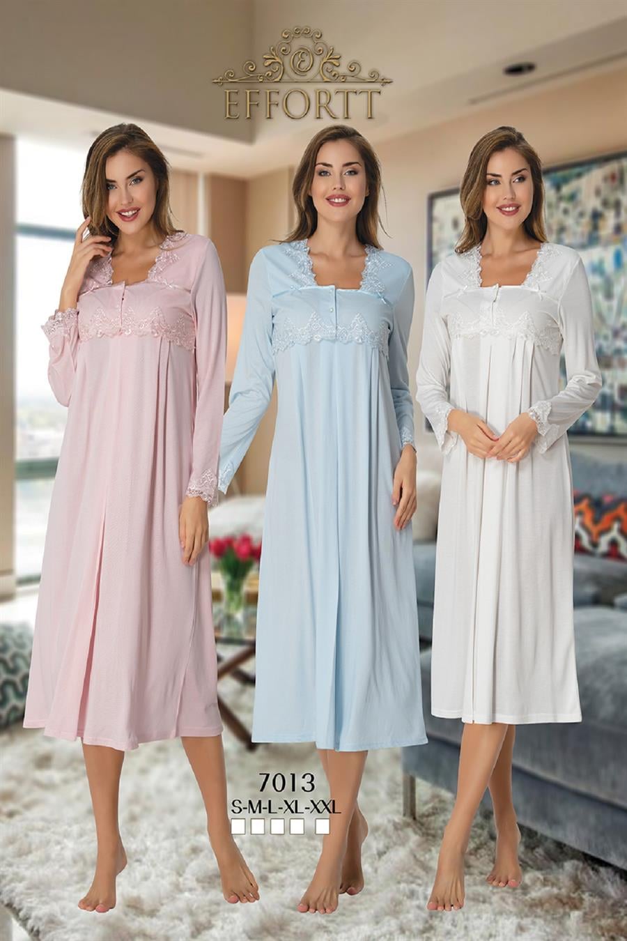 Effortt 7013 Dantelli Hamile Lohusa Gecelik