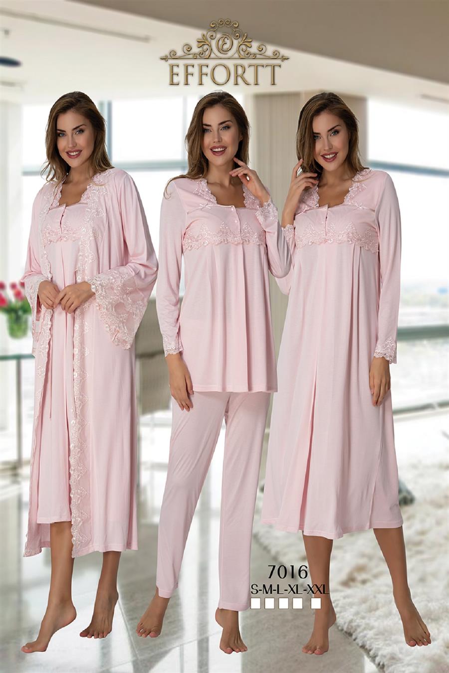 Effortt 7016 Pembe Hamile Lohusa Set