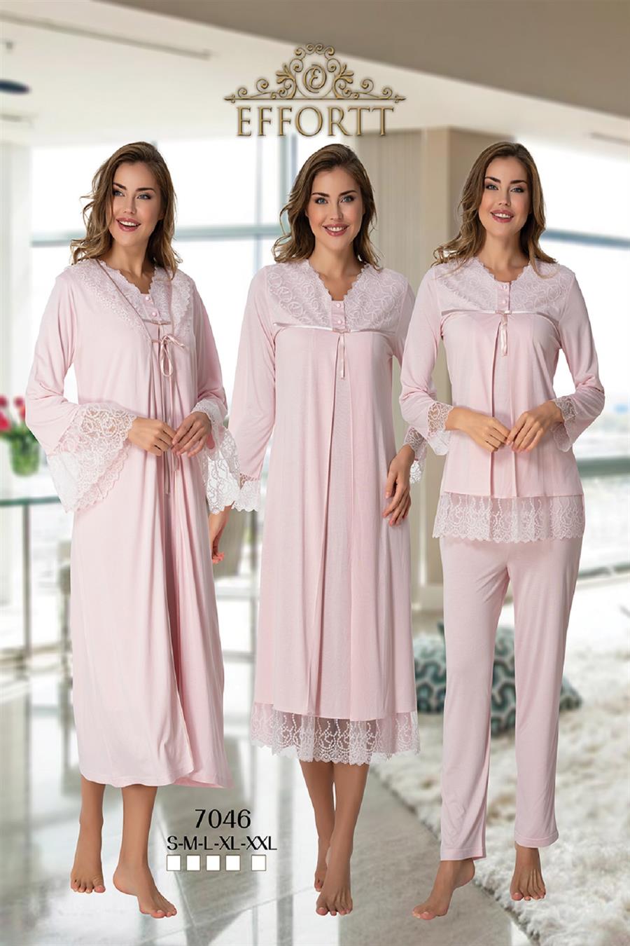 Effortt 7046 Pembe Hamile Lohusa Set