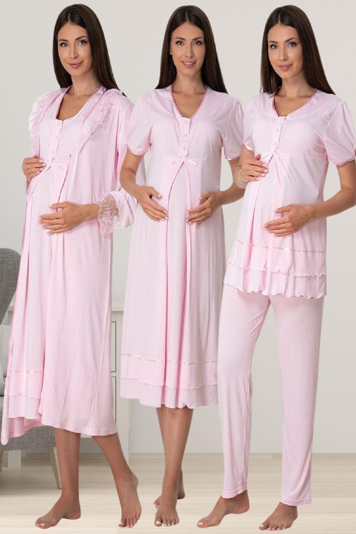 Effortt 8026 Pembe Hamile Lohusa Set