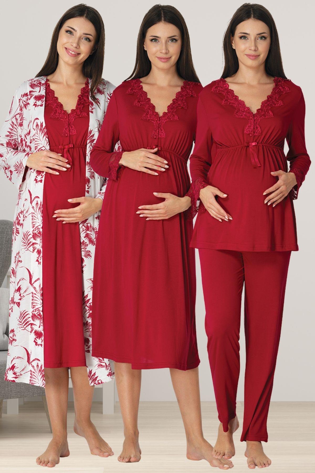 Effortt 8096 Vişne Hamile Lohusa Set