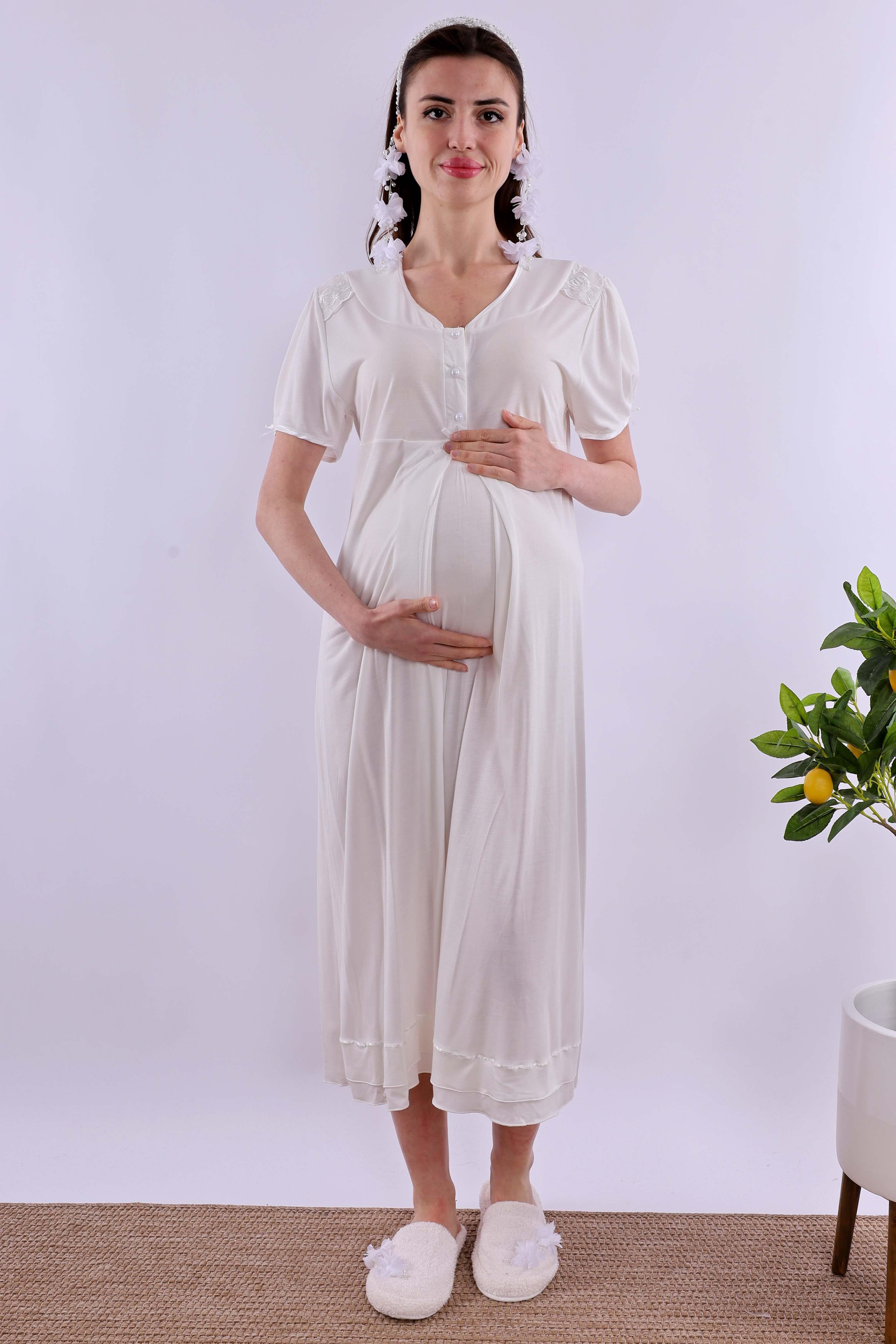 Effortt Ekru Hamile Lohusa Gecelik BYL280232