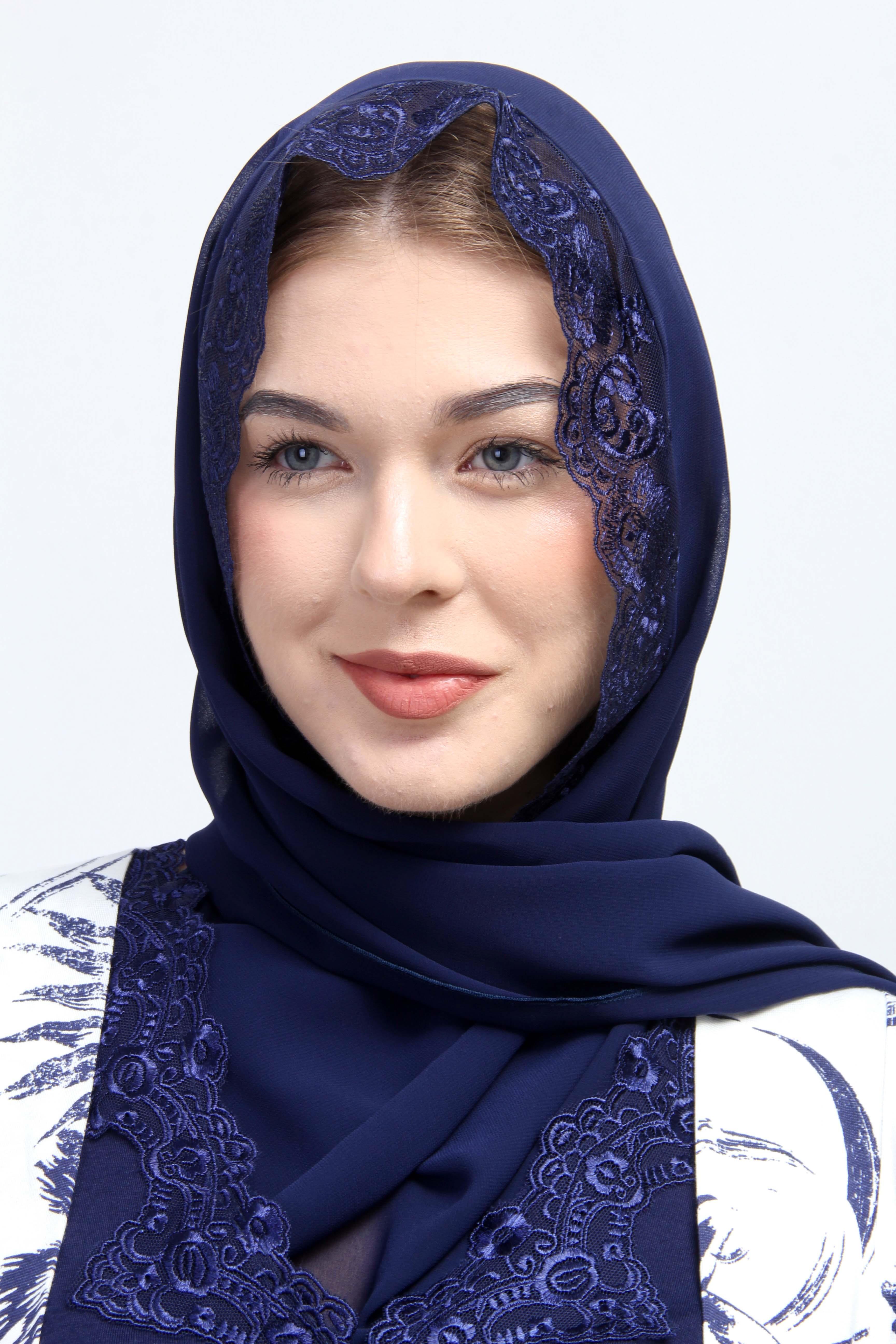 Effortt Lacivert Hamile Lohusa Mevlüt Şifon Şal