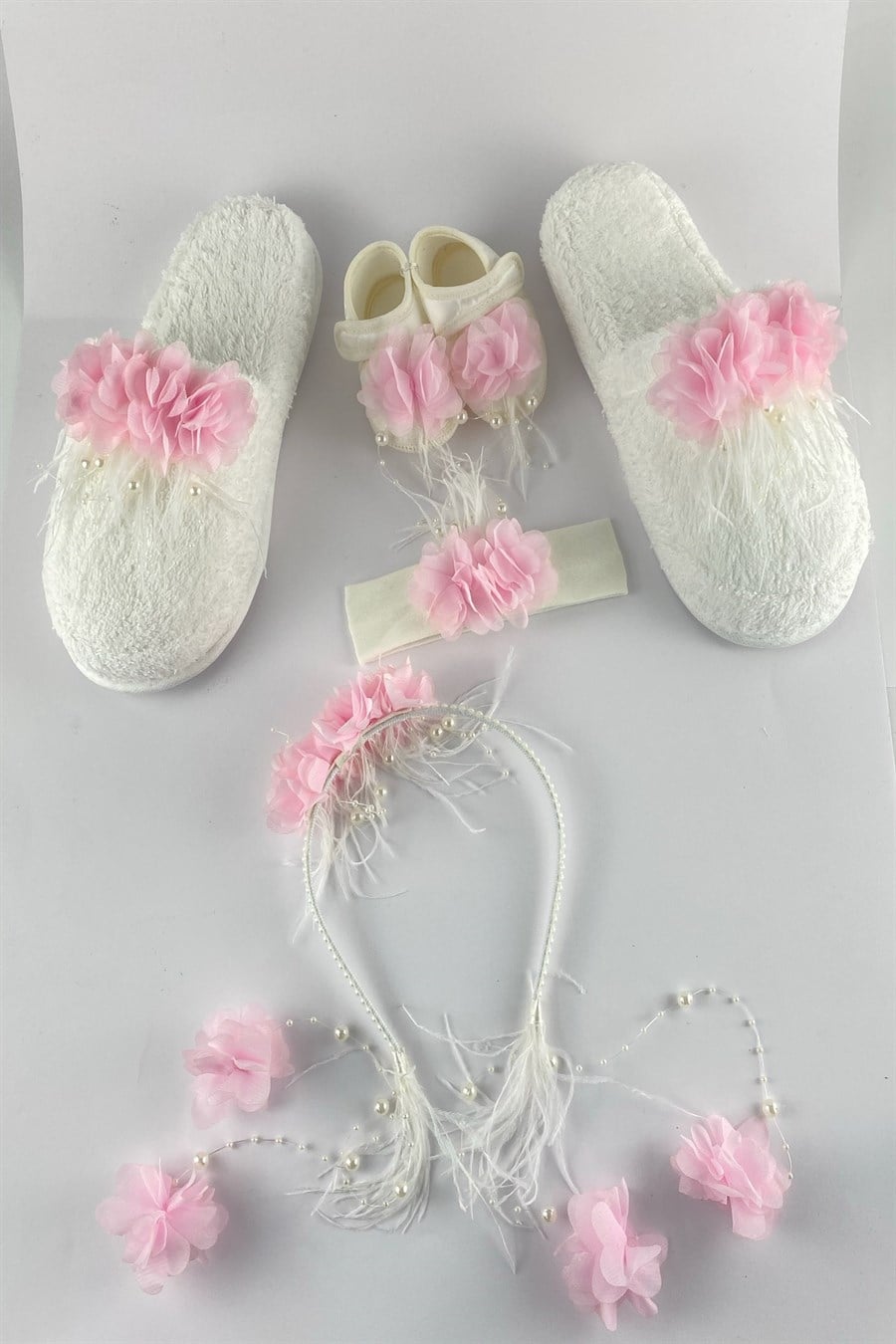 Effortt Pembe Anne Bebe Terlik Seti