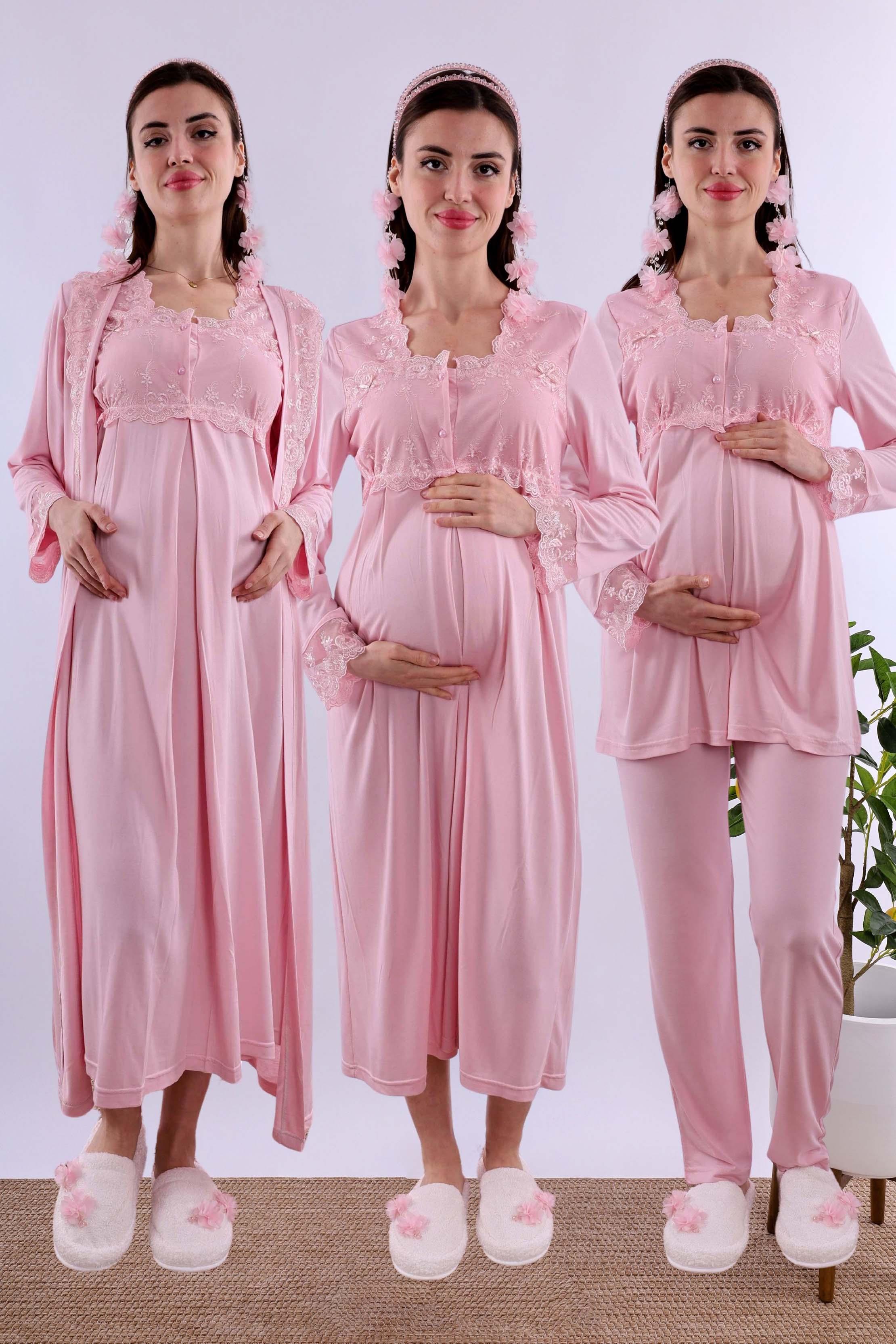 Effortt Pembe Hamile Lohusa Set BYL224052